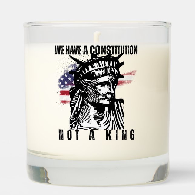 Liberty Bust with Grunge Flag Art Scented Candle (Front)