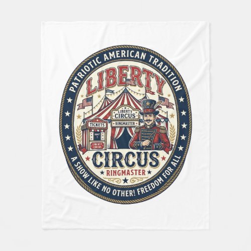 Liberty Circus Patriotic Patriotic Circus Ringmast Fleece Blanket