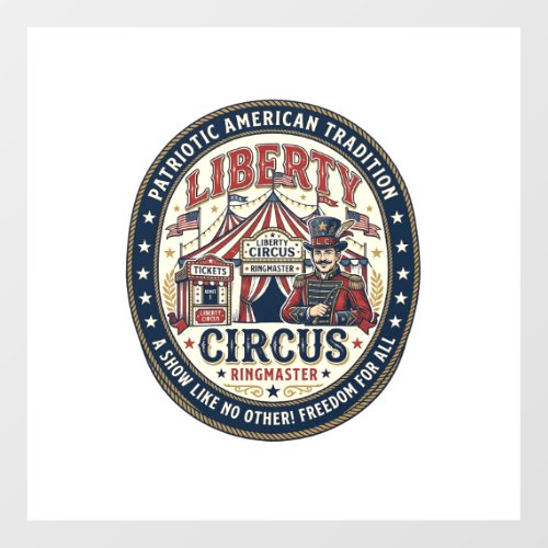 Liberty Circus Patriotic Patriotic Circus Ringmast Floor Decals