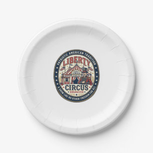 Liberty Circus Patriotic Patriotic Circus Ringmast Paper Plates