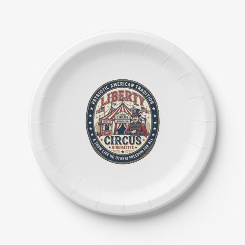 Liberty Circus Patriotic Patriotic Circus Ringmast Paper Plates