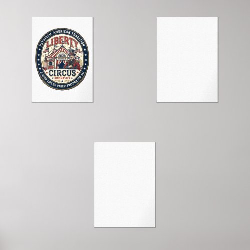Liberty Circus Patriotic Patriotic Circus Ringmast Wall Art Sets