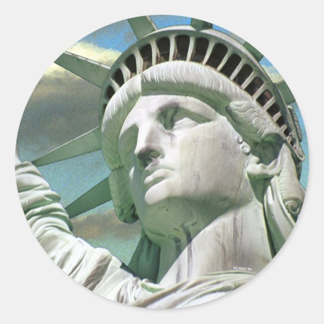 LIBERTY CLASSIC ROUND STICKER (Front)