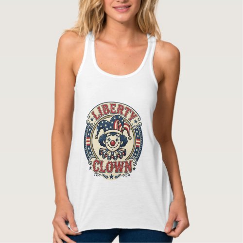 Liberty Clown Patriotic Patriotic Clowncore Cute V Tank Top