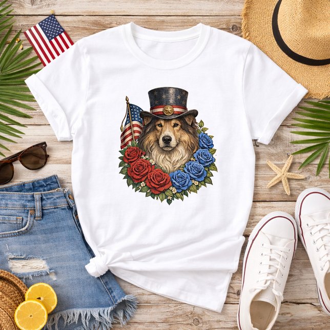 Liberty Collie Illustration T-Shirt (Creator Uploaded)