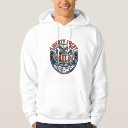 Liberty Crest Patriotic Patriotic Heraldry Coat Of Hoodie