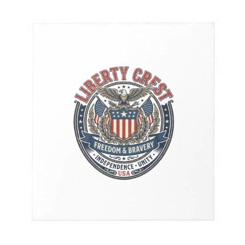 Liberty Crest Patriotic Patriotic Heraldry Coat Of Notepad