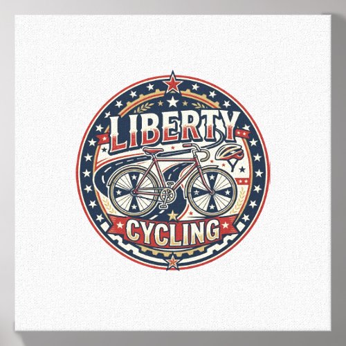 Liberty Cycling Patriotic Patriotic Cycling Vintag Canvas Photo Tile
