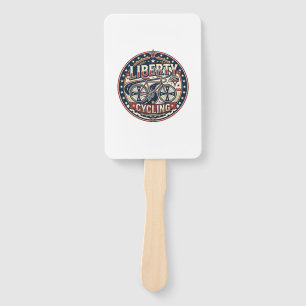 Liberty Cycling Patriotic Patriotic Cycling Vintag Hand Fan