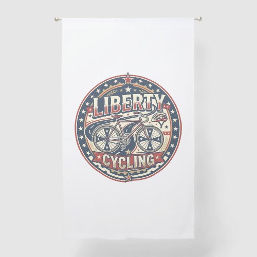 Liberty Cycling Patriotic Patriotic Cycling Vintag Sheer Curtains