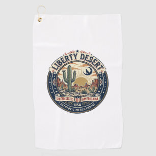Liberty Desert Patriotic Patriotic Desert Cactus U Golf Towel