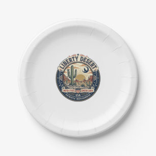 Liberty Desert Patriotic Patriotic Desert Cactus U Paper Plates