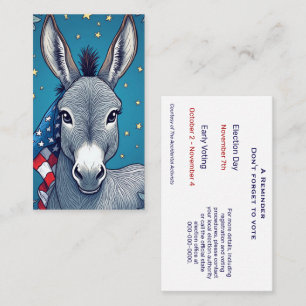 Liberty Donkey Vote Reminder Business Card