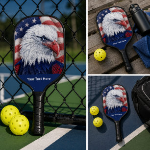 Liberty Eagle – Patriotic USA Flag Pickleball Gift Paddle