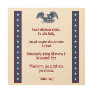 liberty eagle rustic wood plaque Patrick Henry Wall Decor