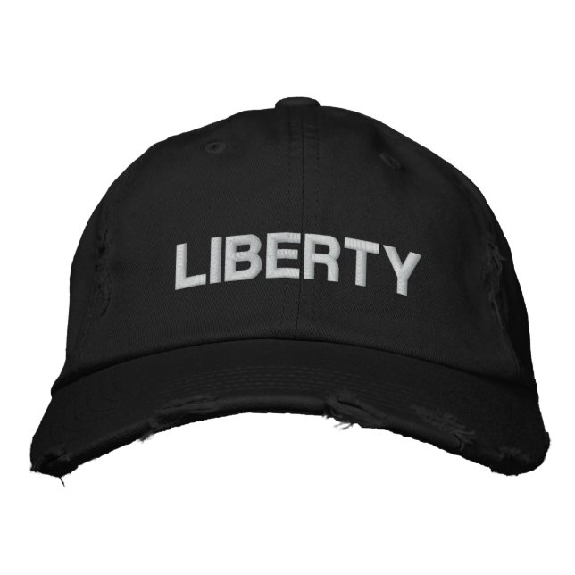 LIBERTY EMBROIDERED BASEBALL CAP (Front)