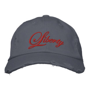 Liberty Embroidered Hat (Red)