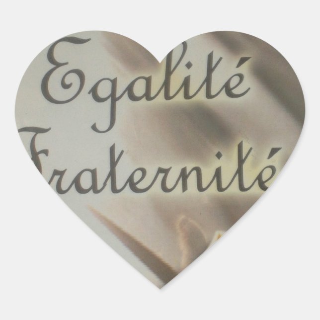 Liberty, Equality, Fraternity: Flourishing Future Heart Sticker (Front)