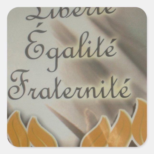 Liberty, Equality, Fraternity: Flourishing Future Square Sticker (Front)