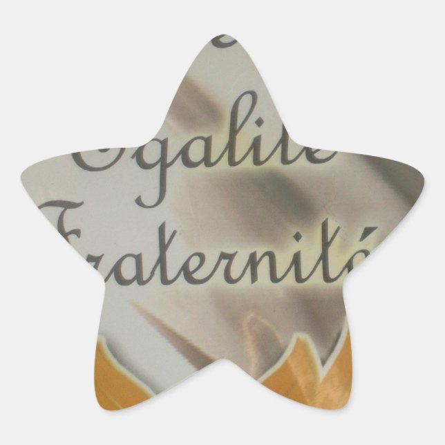 Liberty, Equality, Fraternity: Flourishing Future Star Sticker (Front)