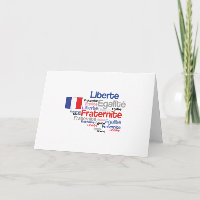 Liberty Equality Fraternity French Bastille Day Card (Front)