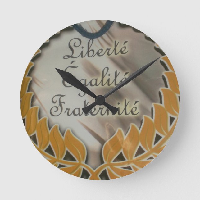 Liberty Equality Fraternity.png Round Clock (Front)