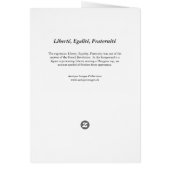 Liberty, Equality, Fraternity- Vive La Revolution! (Back)