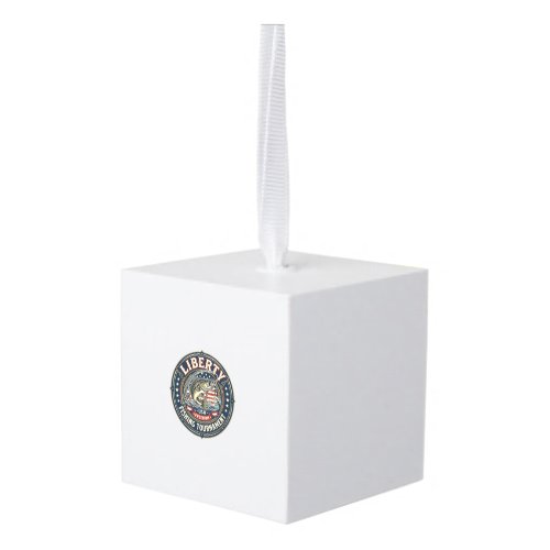 Liberty Fishing Tournament Patriotic Patriotic Fis Cube Ornament