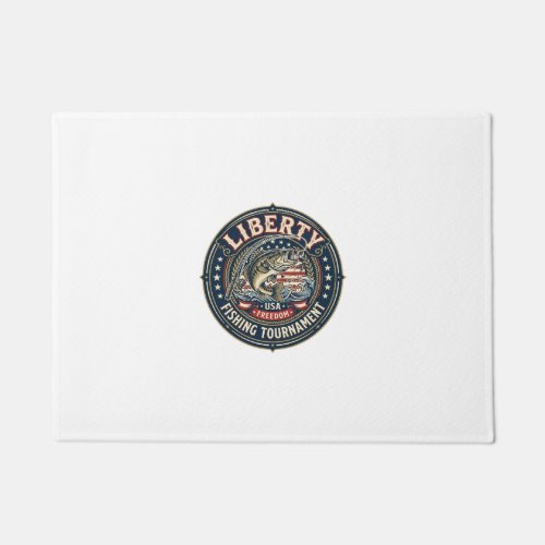 Liberty Fishing Tournament Patriotic Patriotic Fis Doormat