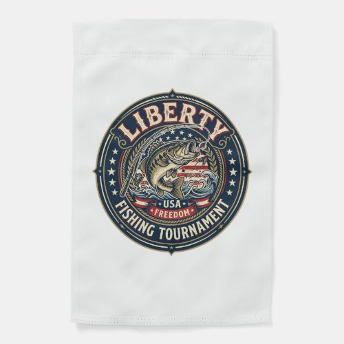 Liberty Fishing Tournament Patriotic Patriotic Fis Garden Flag