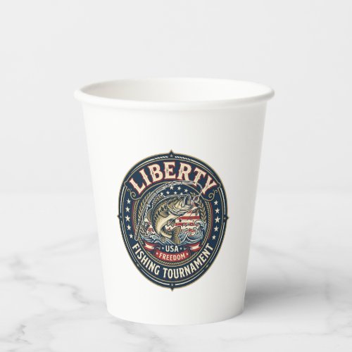 Liberty Fishing Tournament Patriotic Patriotic Fis Paper Cups