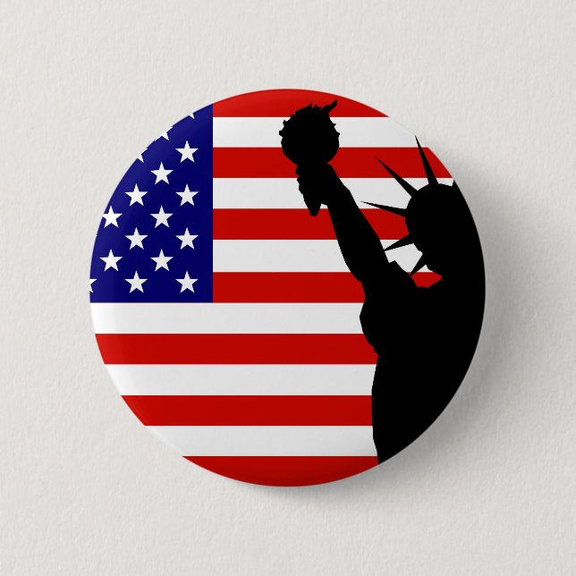 Liberty Flag Pinback Button (Front)