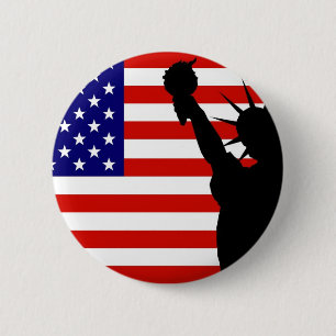 Liberty Flag Pinback Button