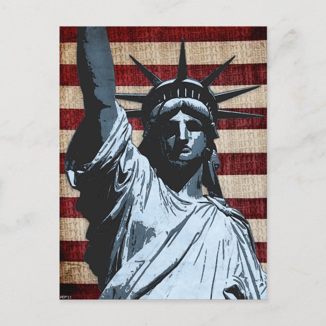 Liberty Flag Postcard (Front)