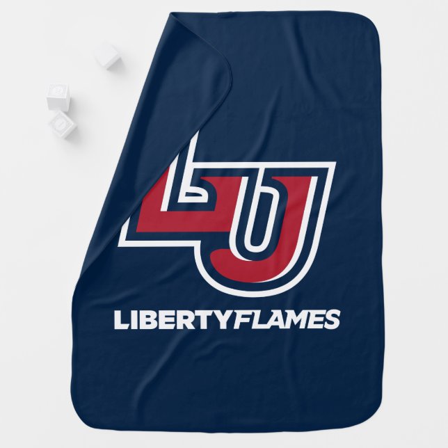 Liberty Flames Letters Baby Blanket (In Situ)