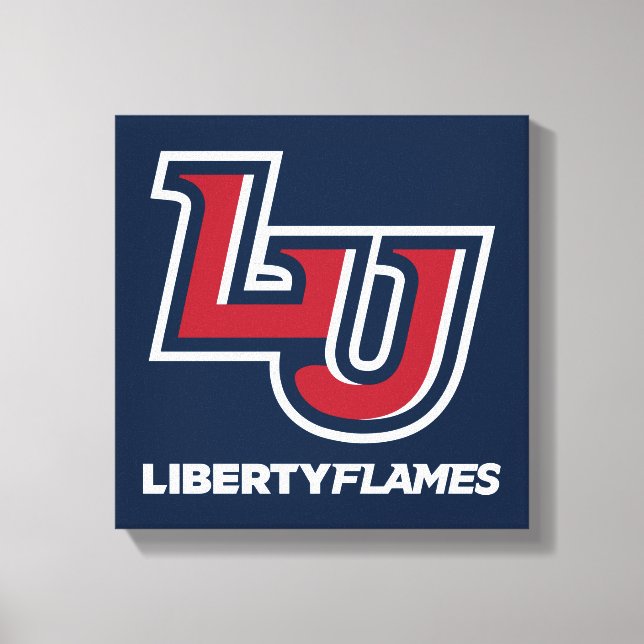 Liberty Flames Letters Canvas Print (Front)