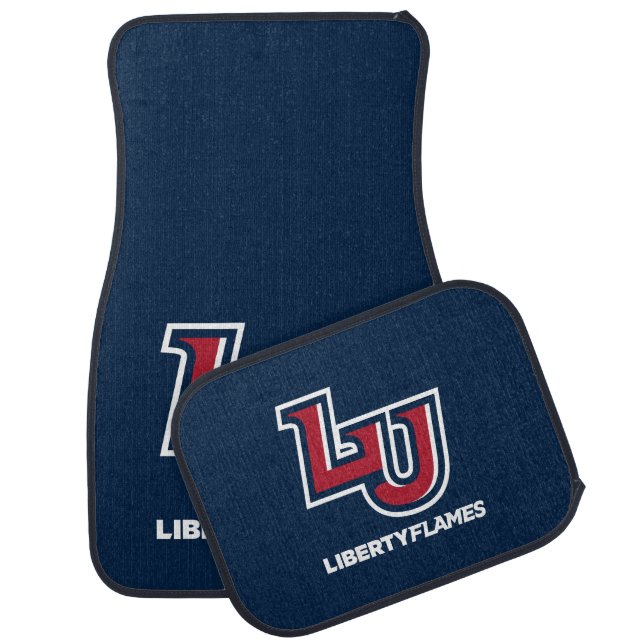 Liberty Flames Letters Car Floor Mat (Set)
