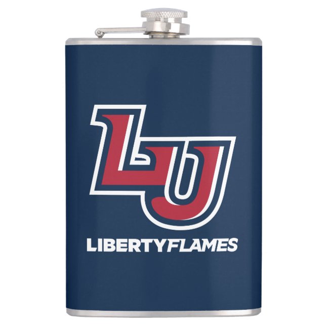 Liberty Flames Letters Flask (Front)