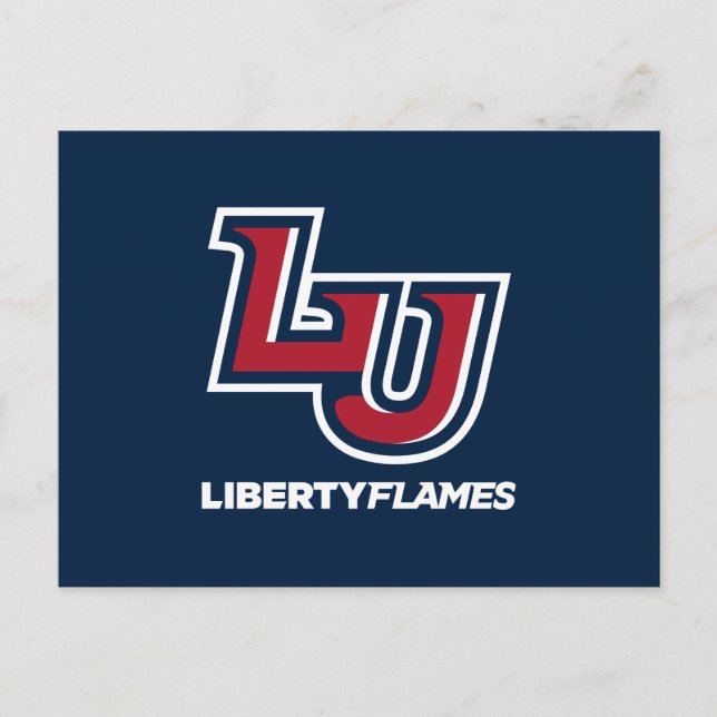 Liberty Flames Letters Invitation Postcard (Front)