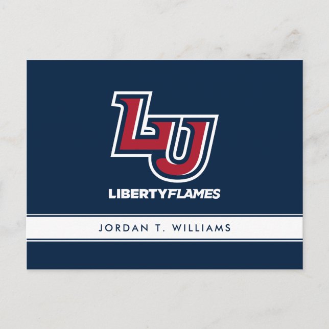 Liberty Flames Letters Invitation Postcard (Front)