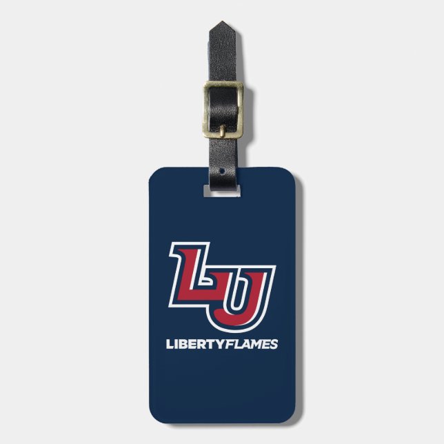 Liberty Flames Letters Luggage Tag (Front Vertical)