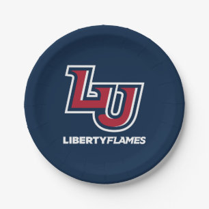Liberty Flames Letters Paper Plates