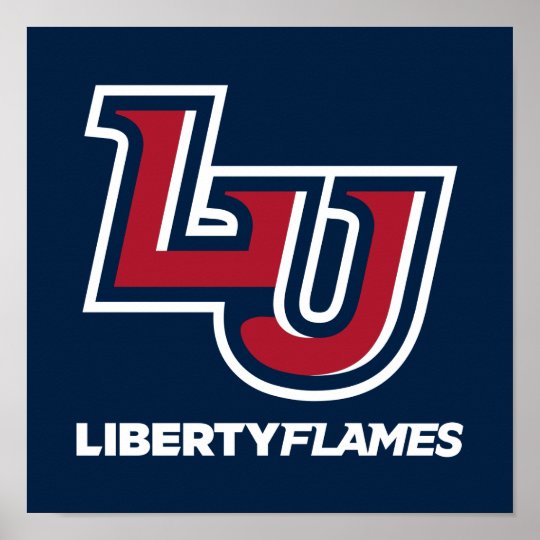 Liberty Flames Letters Poster 