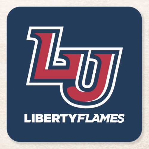 Liberty Flames Letters Square Paper Coaster