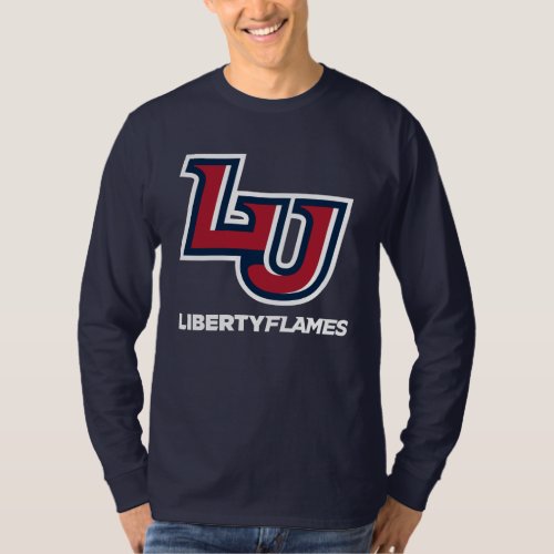 Liberty Flames Letters T_Shirt