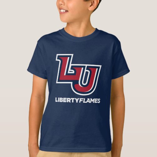 Liberty Flames Letters T_Shirt