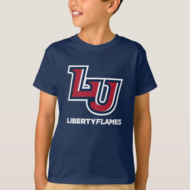 Liberty Flames Letters T-Shirt (Front)