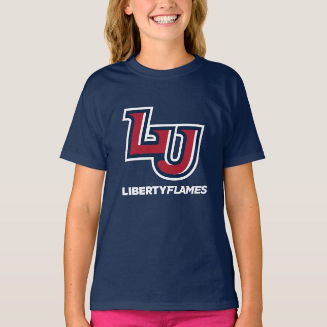 Liberty Flames Letters T-Shirt (Front)