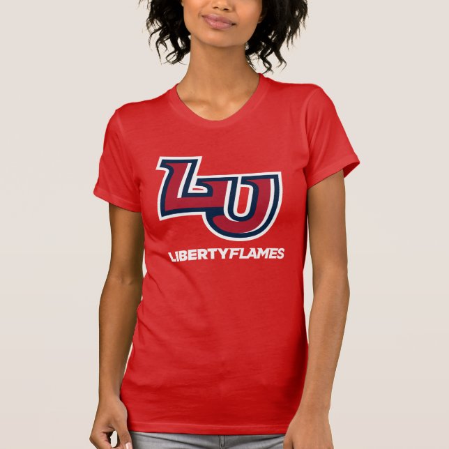 Liberty Flames Letters T-Shirt (Front)