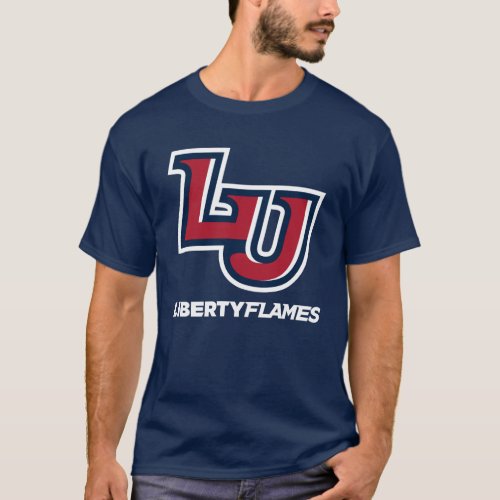 Liberty Flames Letters T_Shirt